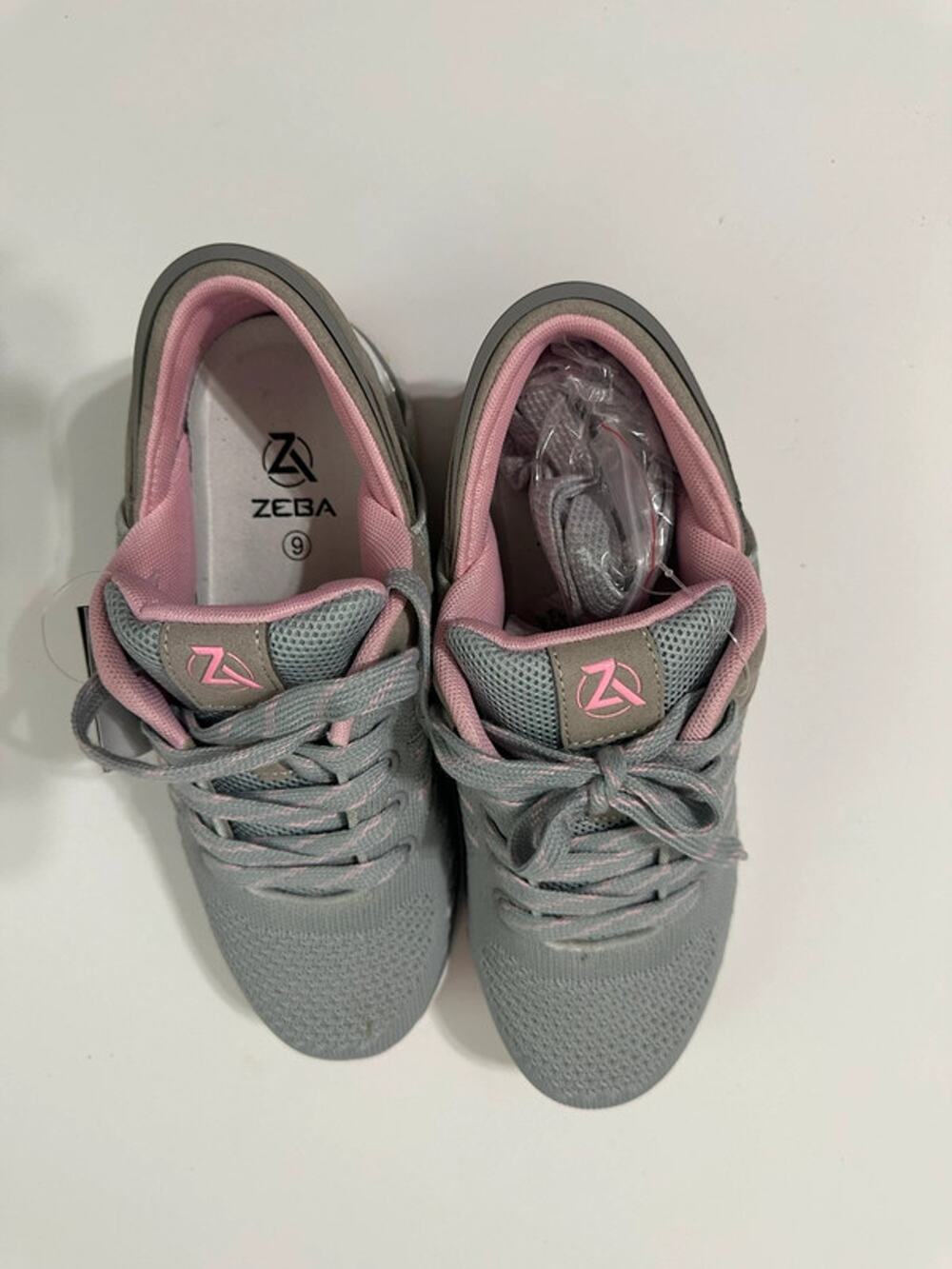 ZEBA Hands-Free Walking Shoes Gray Pink Women’s Size 9
